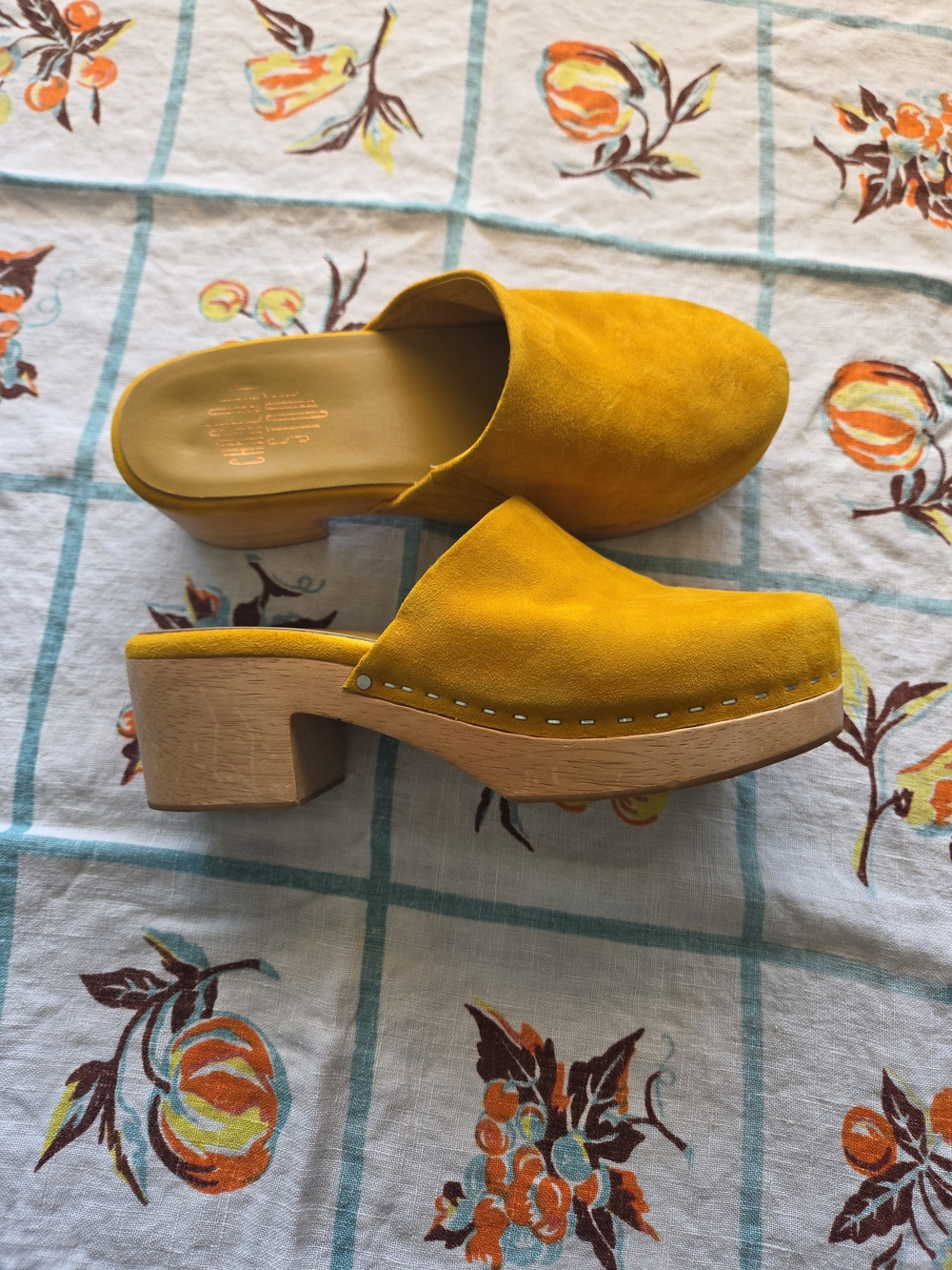 Charlotte Stone Martino Suede Wooden Clog - Picture 3 of 10